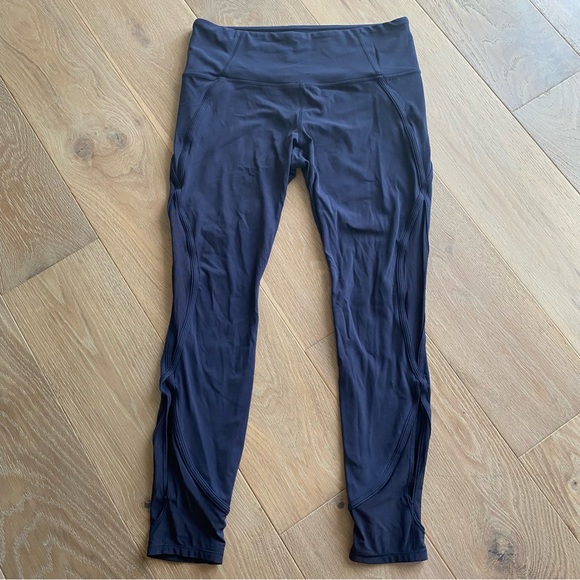 Athleta Navy Mesh Ankle Leggings - Picture 4 of 10